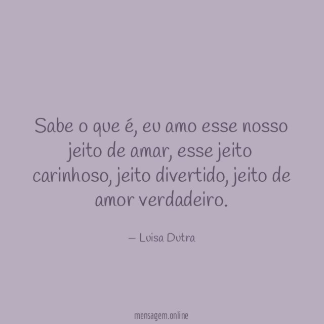 Sabe o que é
