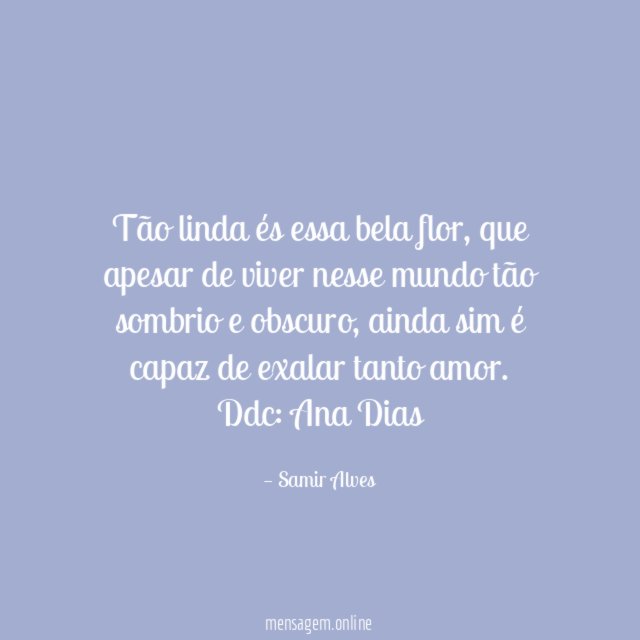 Tão linda és essa bela flor