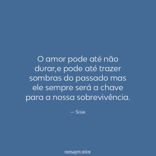 O amor pode até não durar