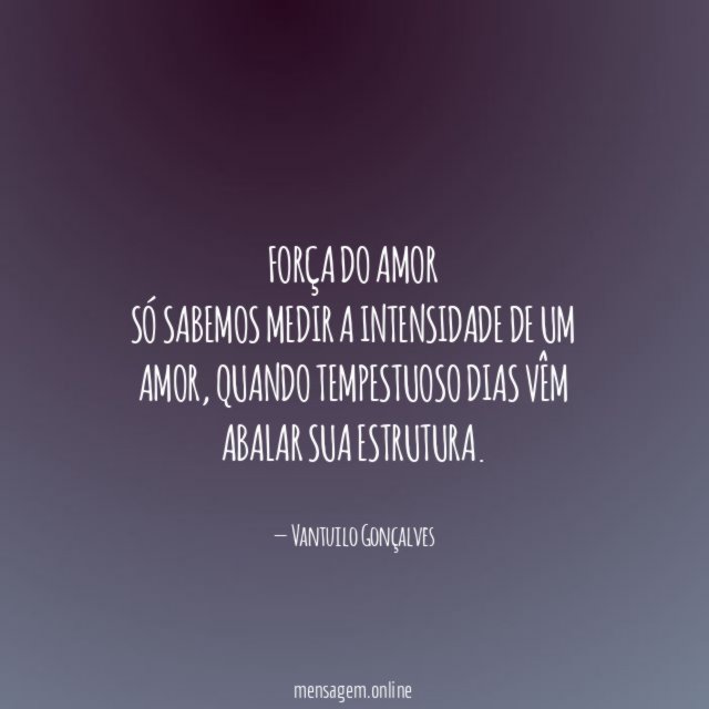 FORÇA DO AMOR