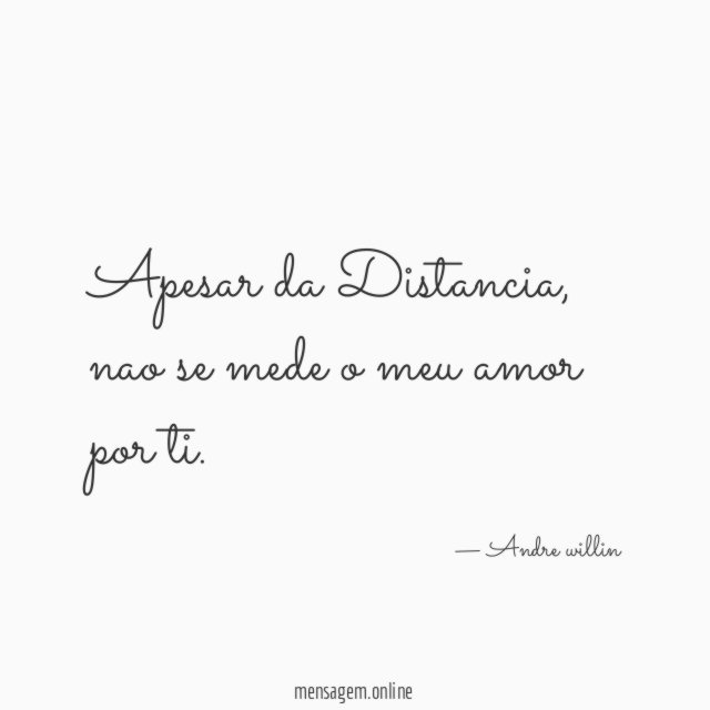 Apesar da Distancia