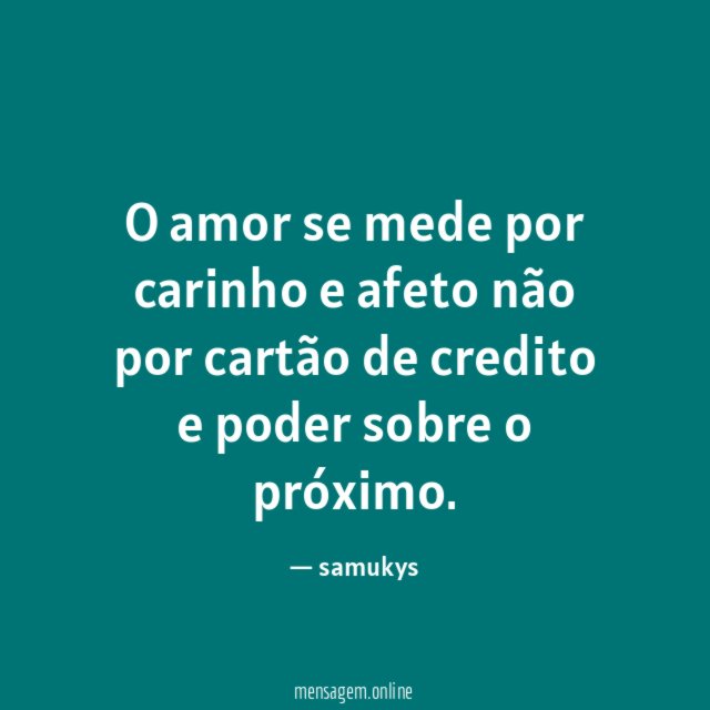 O amor se mede por carinho e afeto