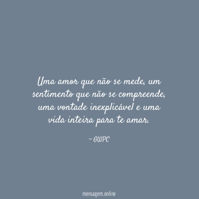 Uma amor que não se mede