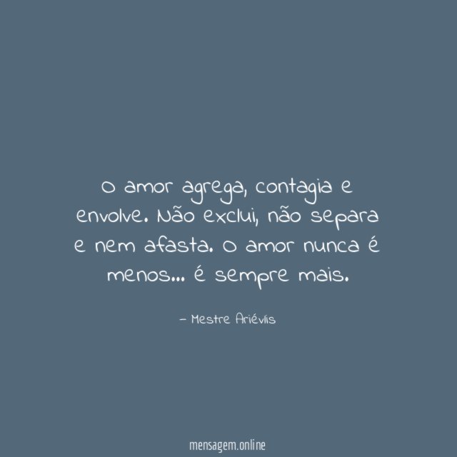 O amor agrega