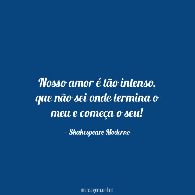 Nosso amor é tão intenso