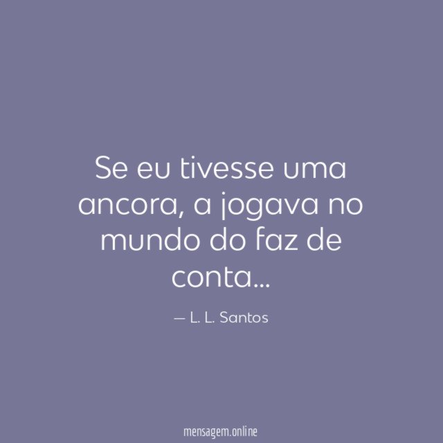 Se eu tivesse uma ancora