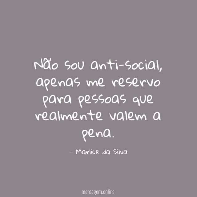 Não sou anti-social