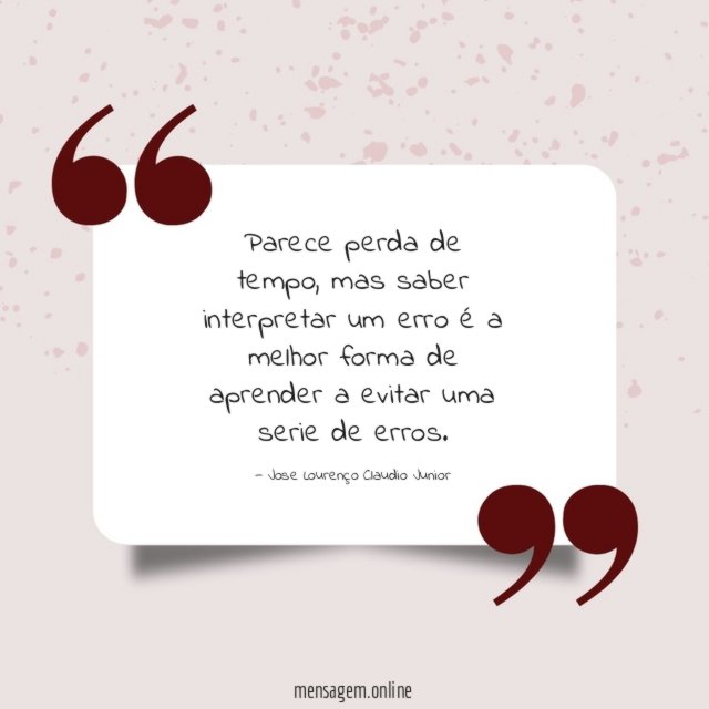 Parece perda de tempo