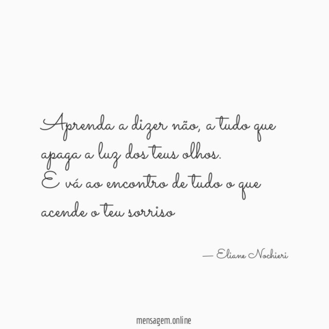 Aprenda a dizer não