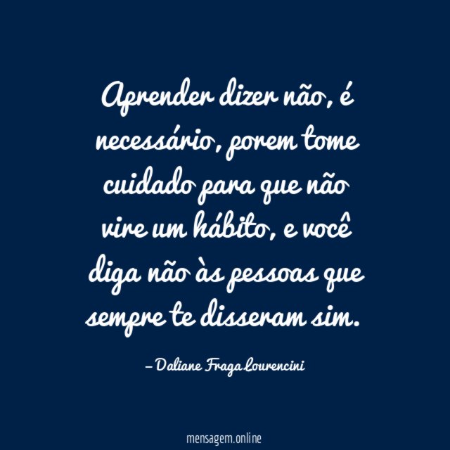 Aprender dizer não