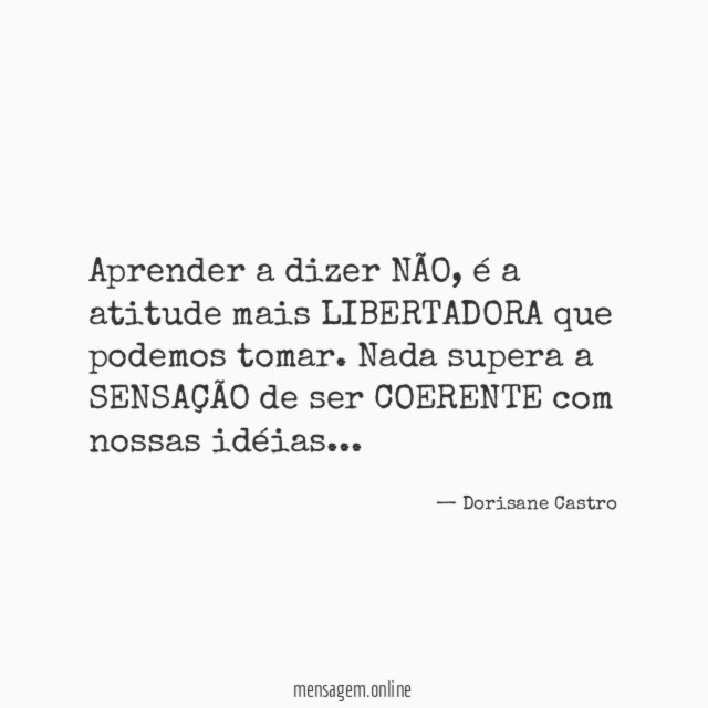 Aprender a dizer NÃO