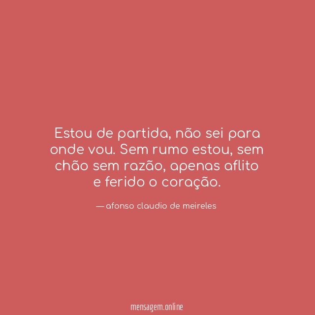 Estou de partida