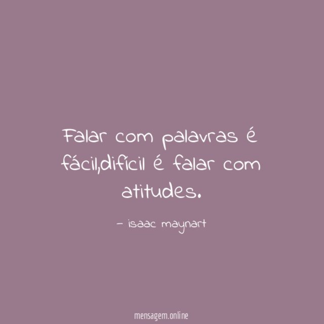Falar com palavras é fácil