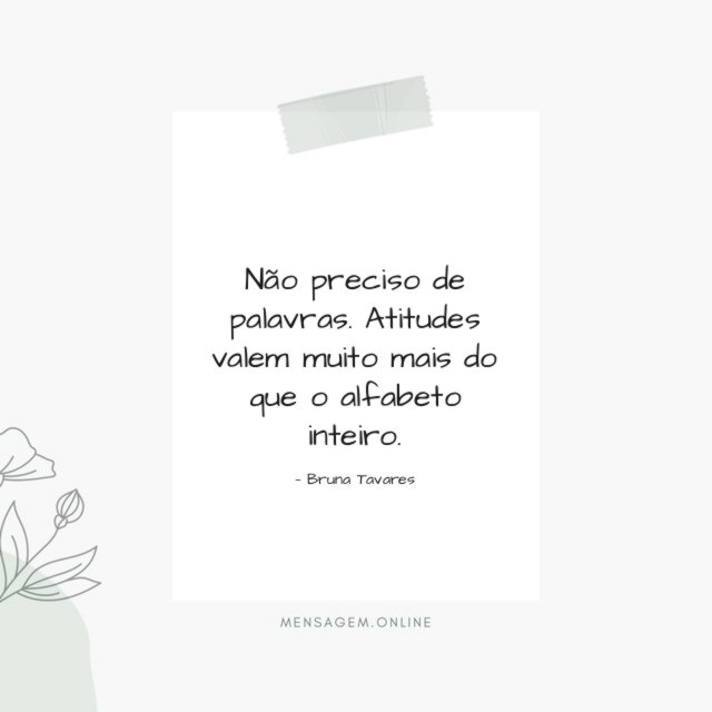 Não preciso de palavras