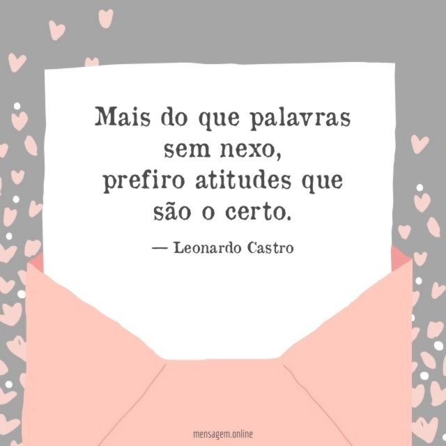 Mais do que palavras sem nexo