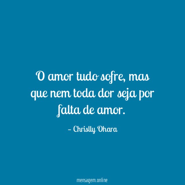 O amor tudo sofre