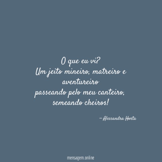 O que eu vi