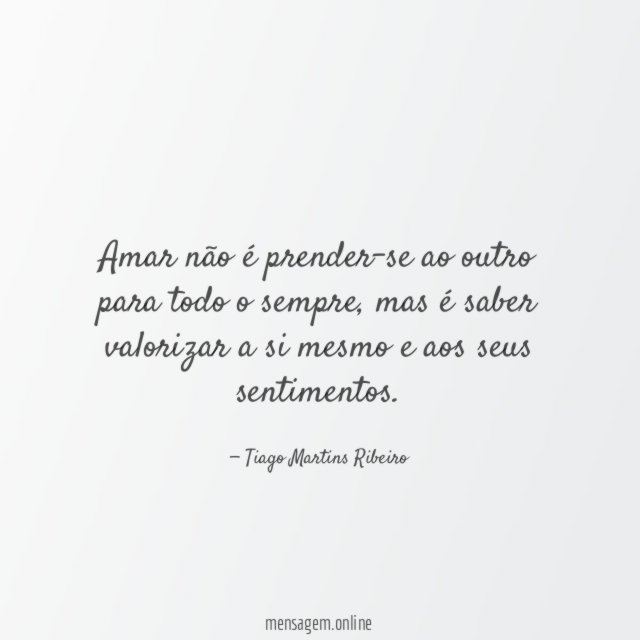 Amar não é prender-se ao outro para todo o sempre