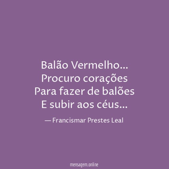 Balão Vermelho…