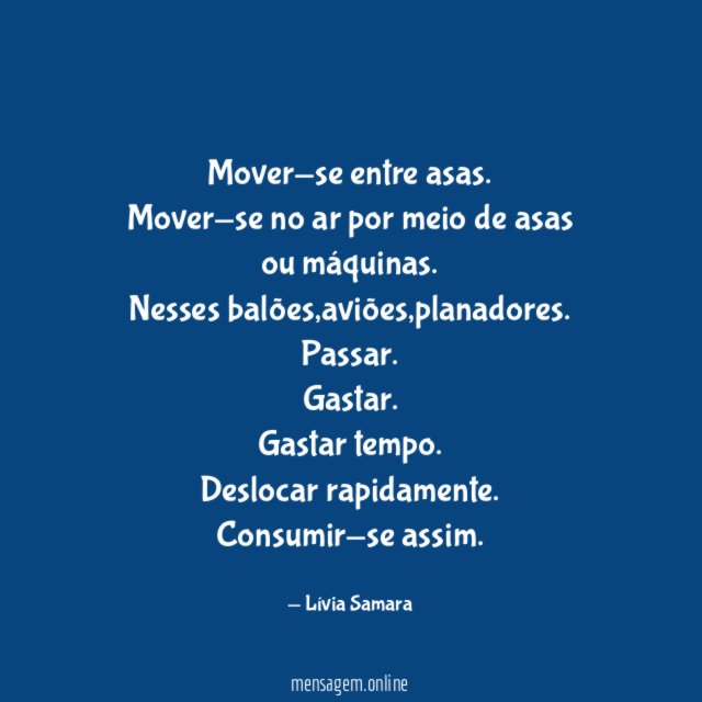Mover-se entre asas.