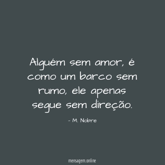 Alguém sem amor