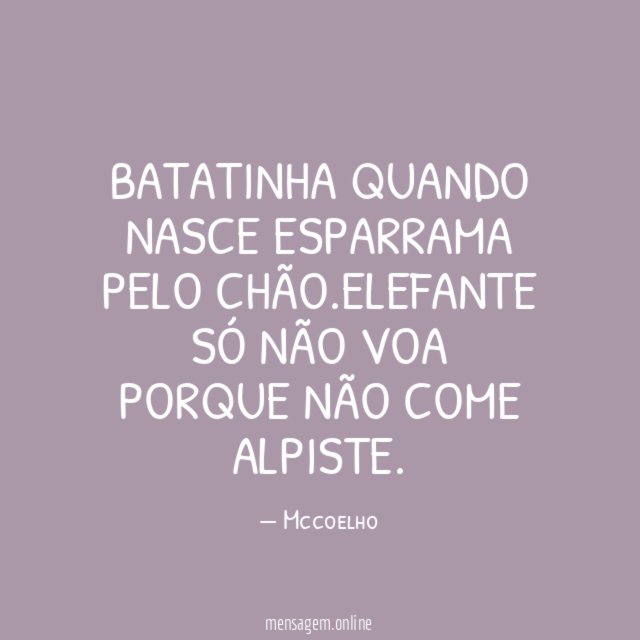 batatinha quando nasce esparrama pelo chão