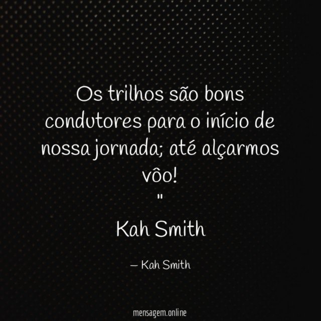 Os trilhos são bons condutores para o início