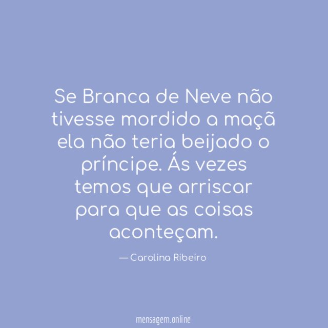 Se Branca de Neve não tivesse mordido a