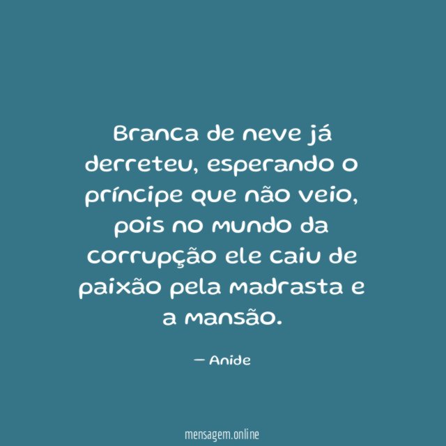 Branca de neve já derreteu