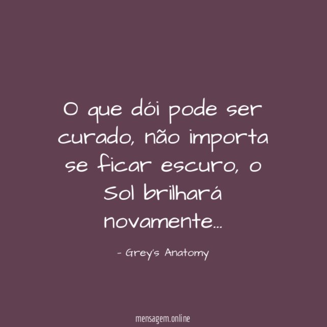 O que dói pode ser curado