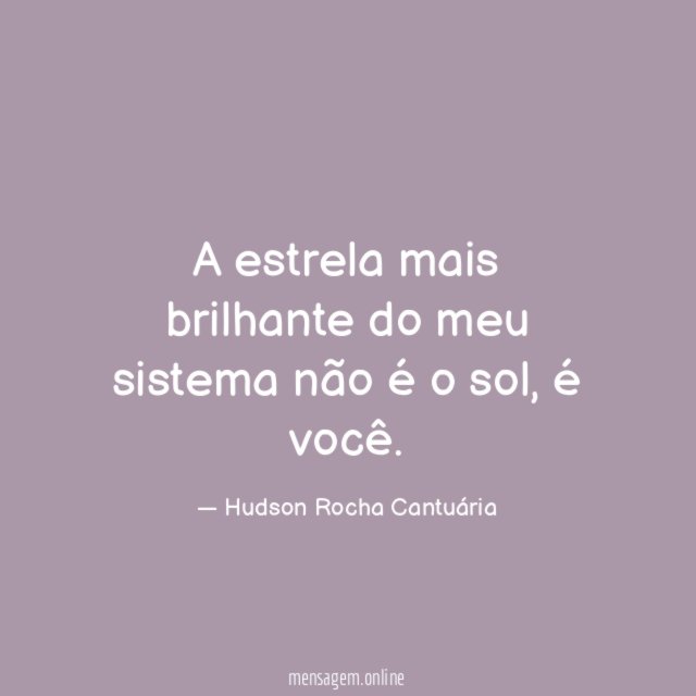 A estrela mais brilhante do meu sistema não é o sol