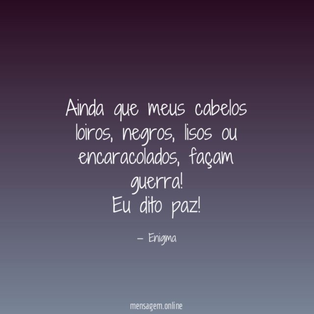 Ainda que meus cabelos loiros