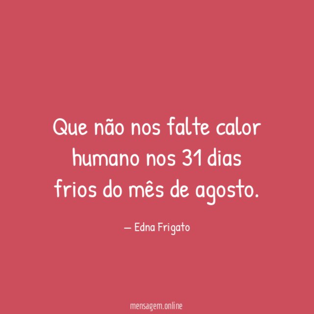 Que não nos falte calor humano nos 31