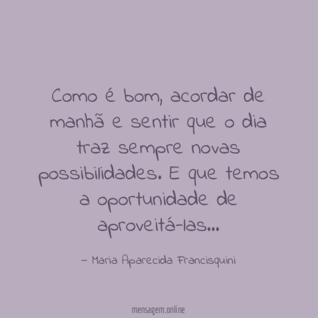 Como é bom
