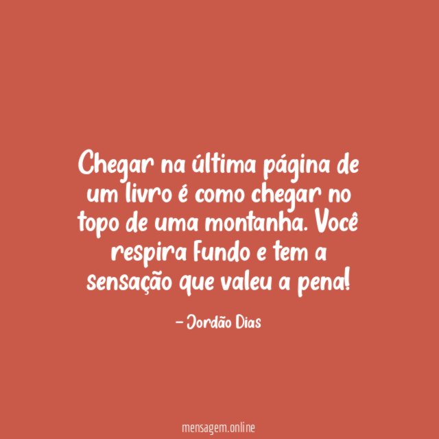 Chegar na última página de um livro é