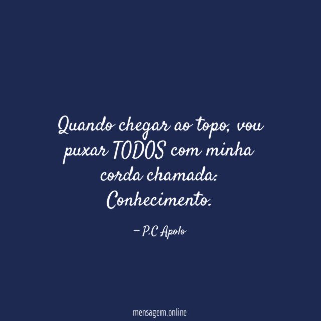 Quando chegar ao topo