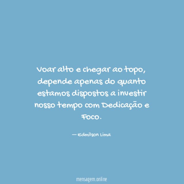 Voar alto e chegar ao topo