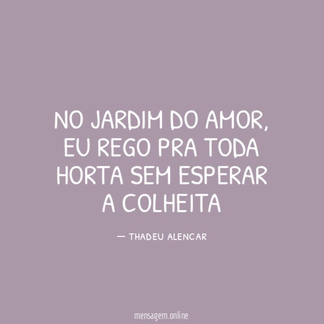 No jardim do amor
