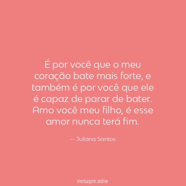 É por você que o meu coração bate mais forte