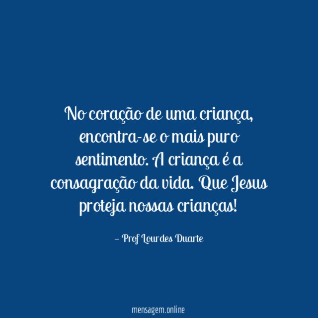 No coração de uma criança