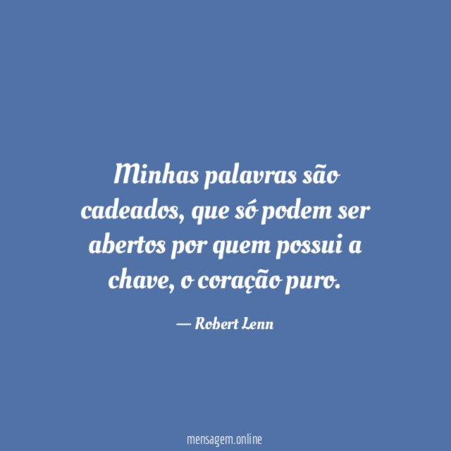 Minhas palavras são cadeados