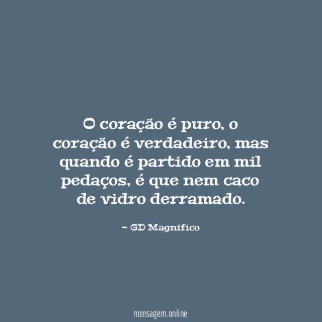 o coração é puro
