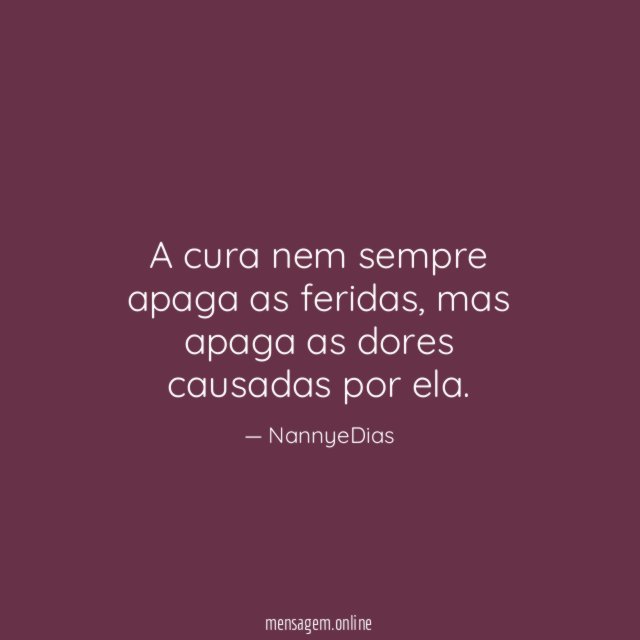 A cura nem sempre apaga as feridas