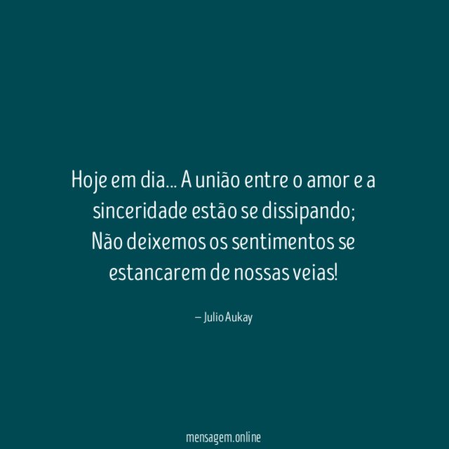 Hoje em dia