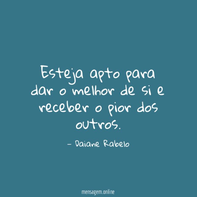 Esteja apto para dar o melhor de si