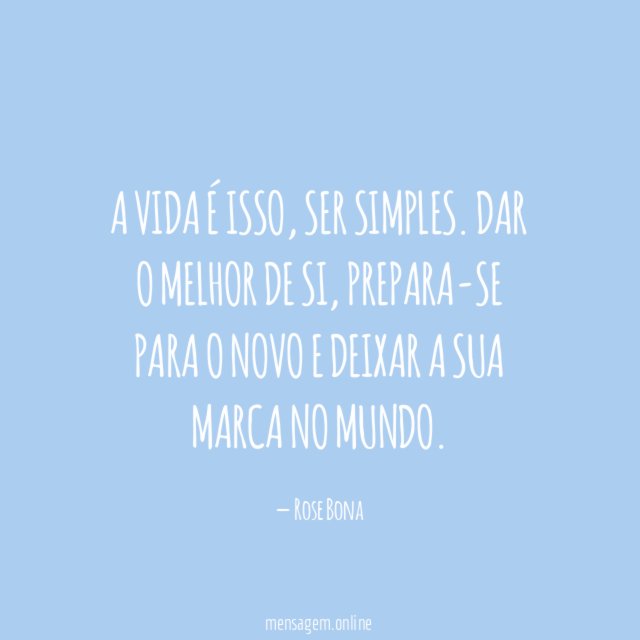 A vida é isso