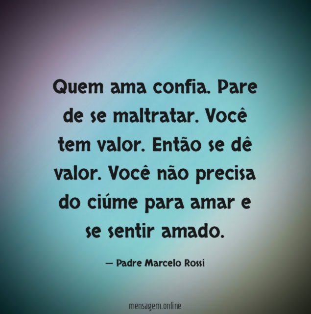 Quem ama confia