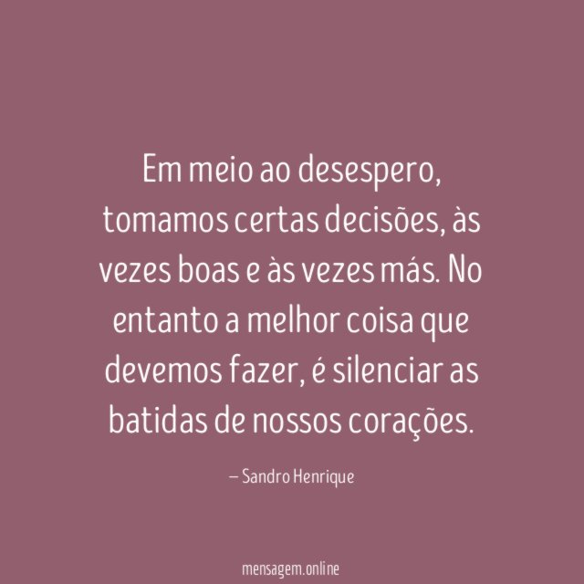 Em meio ao desespero