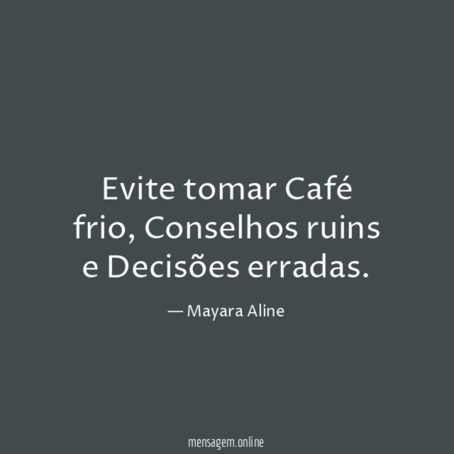 Evite tomar Café frio