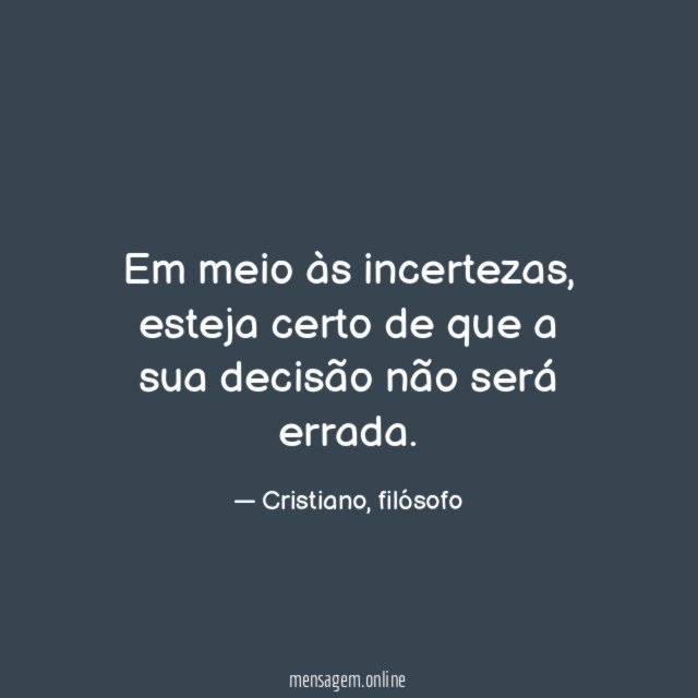 Em meio às incertezas